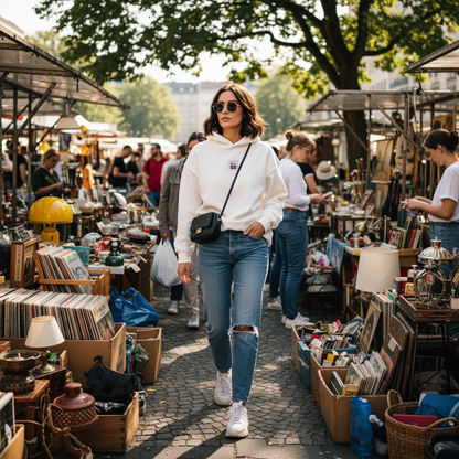 Hoodie - weißes Logo - colourful, 10 Farben, S- XXXL